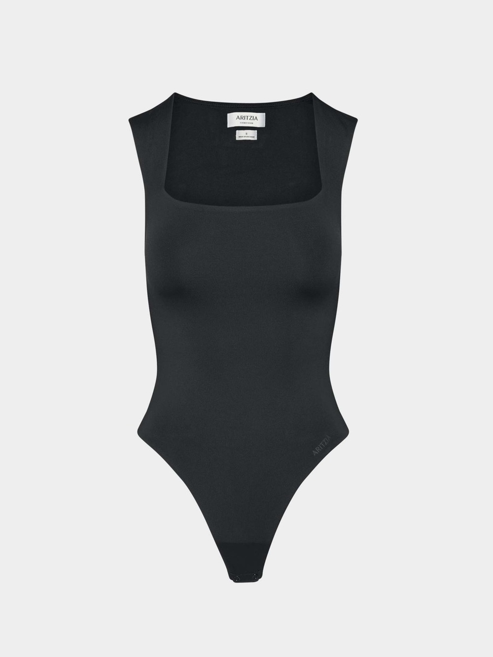 Aritzia Original Contour Esteem Bodysuit Tank Top Black Squareneck New Size XL